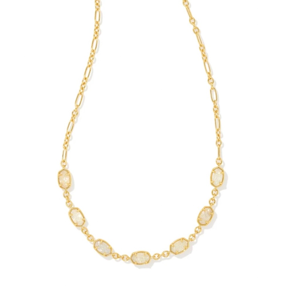 Kendra scott emilie strand necklace gold drusy